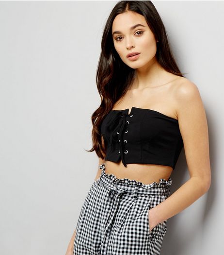 Black Corset Bandeau | New Look