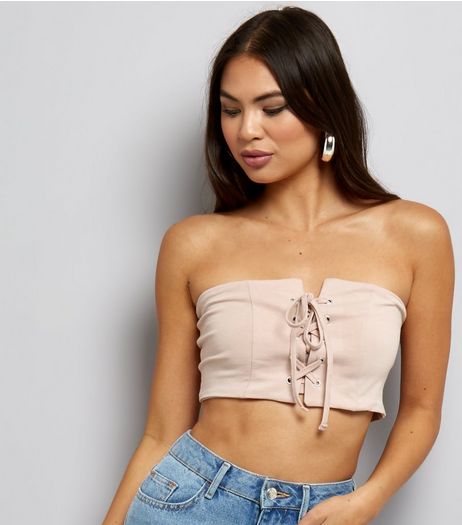 Pink Corset Bandeau | New Look