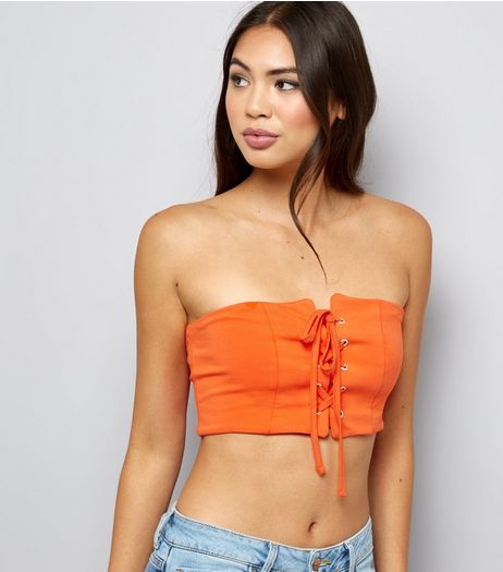 Orange Corset Bandeau | New Look