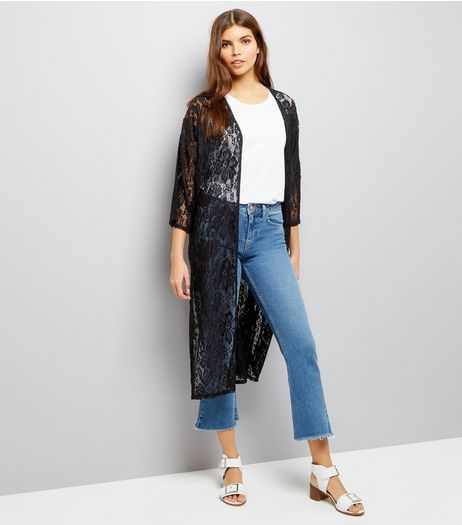 Black Lace Kimono | New Look
