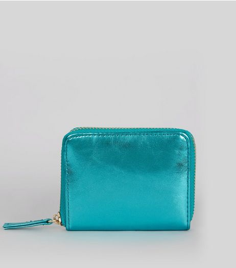 Light Blue Metallic Cardholder | New Look