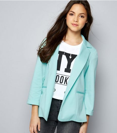 Teens Mint Green Blazer | New Look