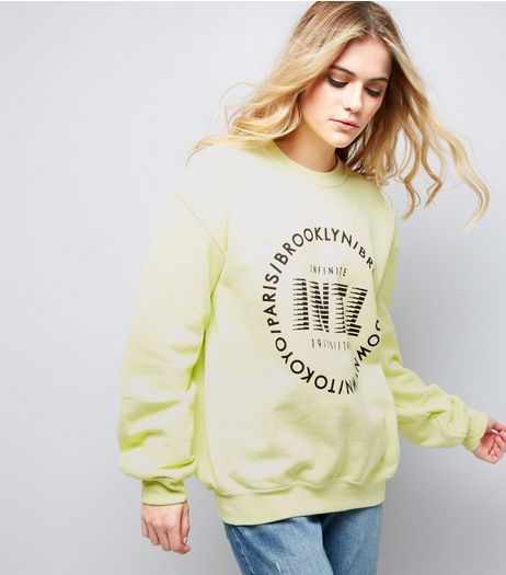 Yellow Circle Logo Sweater | New Look
