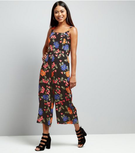 Petite Floral Tie Back Jumpsuit | New Look