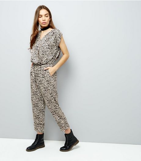 Mela Brown Leopard Print Jumpsuit | New Look