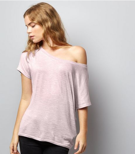 Lilac Off the Shoulder T-Shirt | New Look