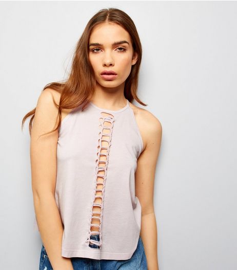 Lilac Knot Front Tank Top | New Look