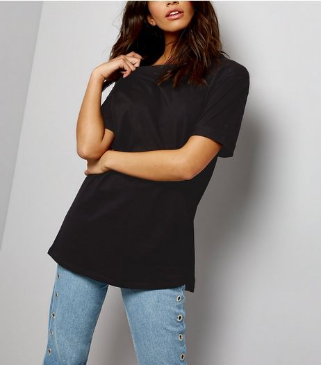 Tall Black Oversized T-Shirt | New Look