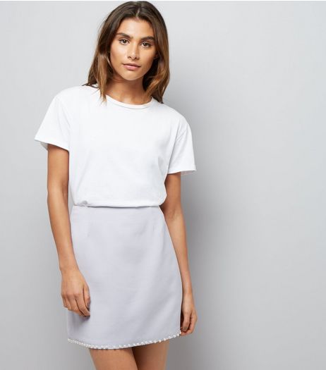 Light Purple Pearl Hem Skirt | New Look