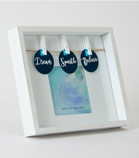 White Dream Sparkle Believe Peg Frame | New Look