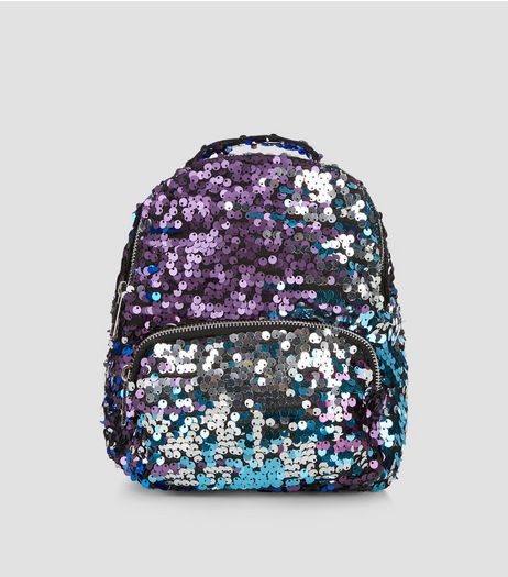 Black Sequin Mini Backpack | New Look