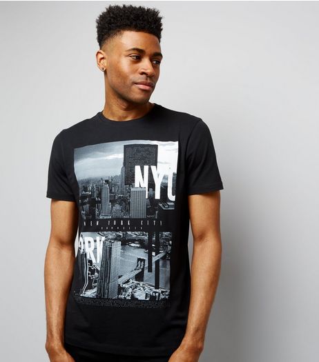 Black NYC Print T-Shirt | New Look