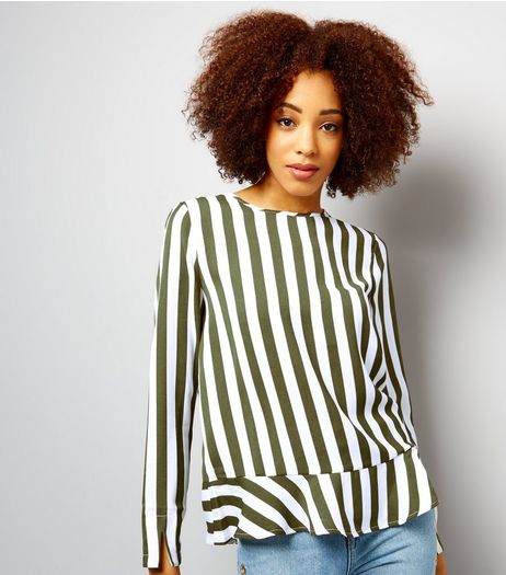 Anita and Green Green Stripe Tie Back Top | New Look