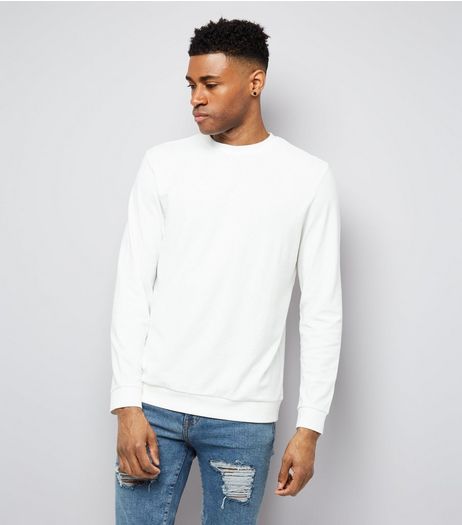 White Crew Neck Sweater | New Look