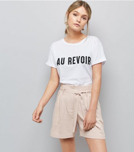 Mid Pink Tie Waist Shorts | New Look