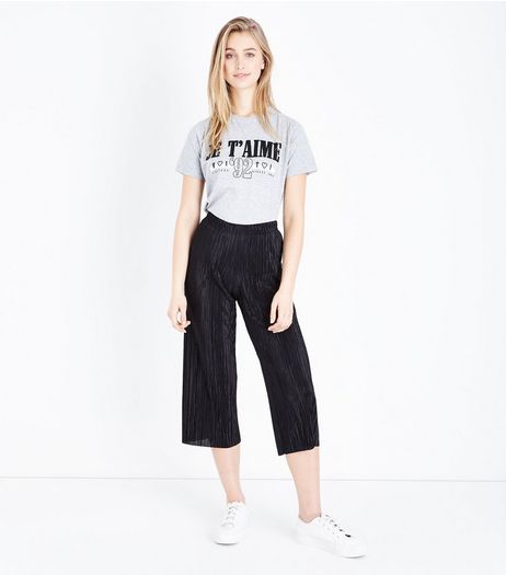 Black Pleated Culottes | New Look