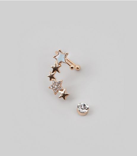 Silver Star Crystal Earcuff | New Look