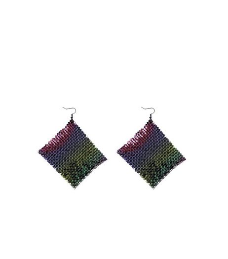 Holographic Chainmail Drop Earrings | New Look