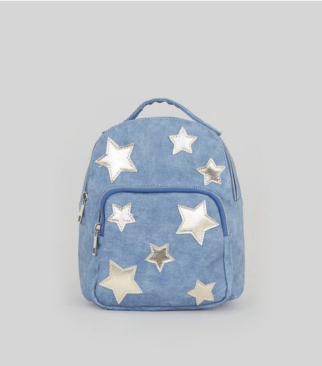 Blue Star Applique Mini Backpack | New Look