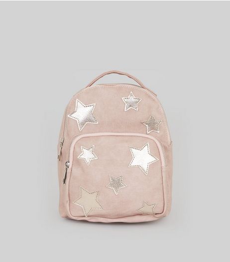 Pink Star Applique Mini Backpack | New Look