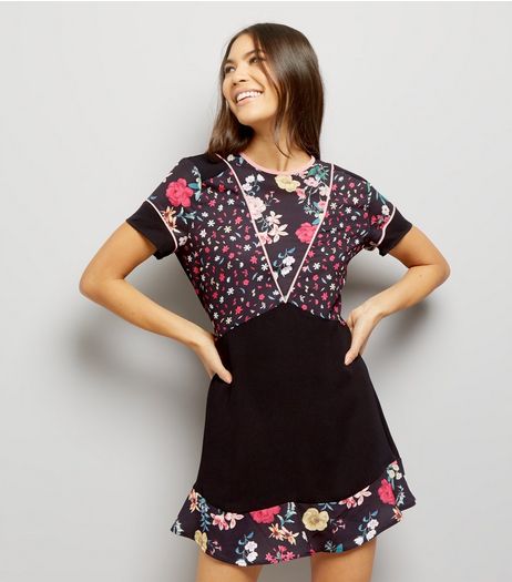 Anita and Green Black Floral Print Dress | New Look