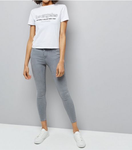 Grey Super Soft Super Skinny Jenna Jeans | New Look