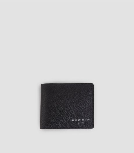 Black Leather Bifold Wallet | New Look