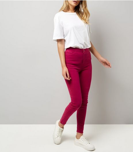 Pink High Waist Skinny Hallie Jeans | New Look