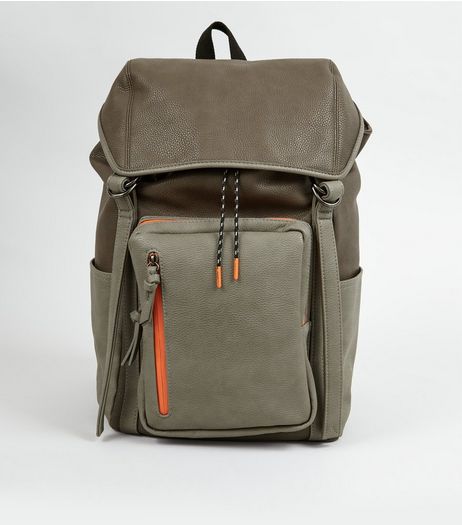 Grey Contrast Trim Backpack | New Look