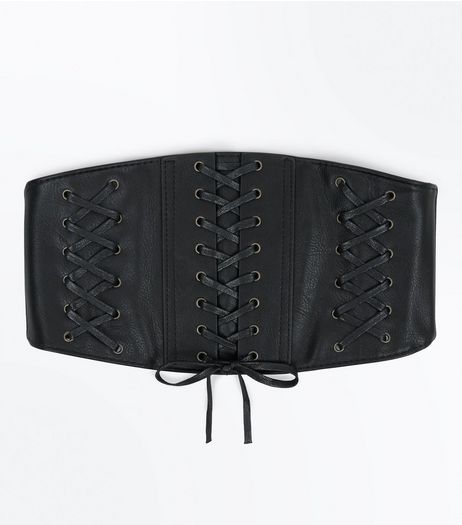 Black Wide Triple Corset Belt | New Look