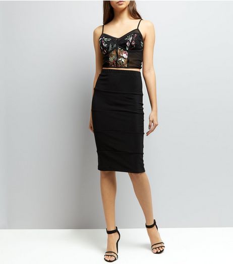Black Midi Pencil Skirt | New Look
