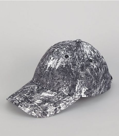 Black Paint Splat Cap | New Look