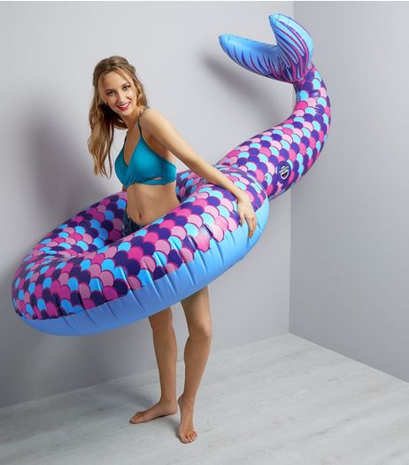 Purple Mermaid Tail Inflatable Pool Float | New Look