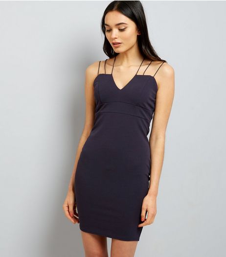 AX Paris Navy Strappy Dress | New Look