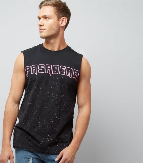 Black Splatter Pasadena Print Vest | New Look
