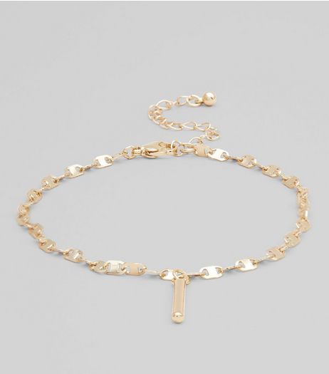 Gold Flat Chain Anklet | New Look