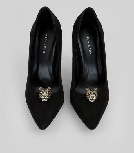 Gold Diamante Leopard Shoe Clip | New Look