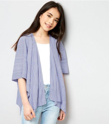 Teens Lilac Pleated Kimono | New Look