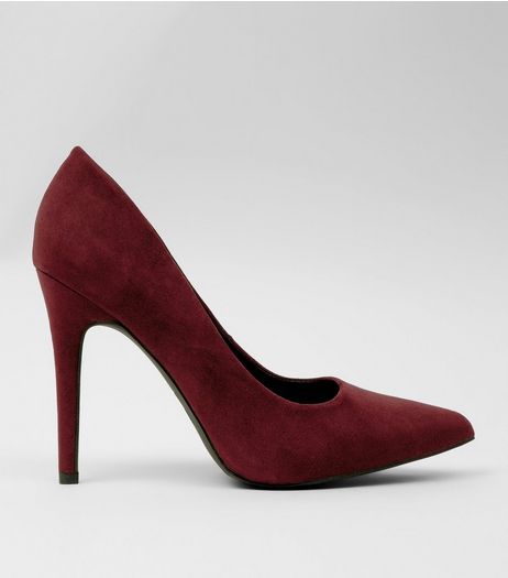 Wide Fit Purple Suedette Heels | New Look