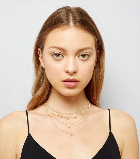 Gold Layered Charm Necklace | New Look