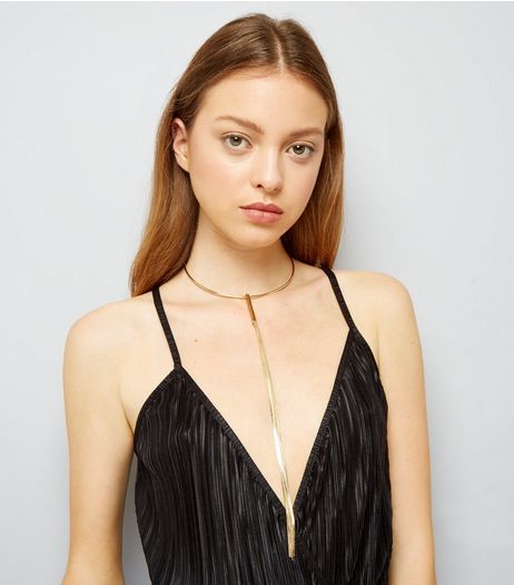Gold Tassel Chain Necklace | New Look