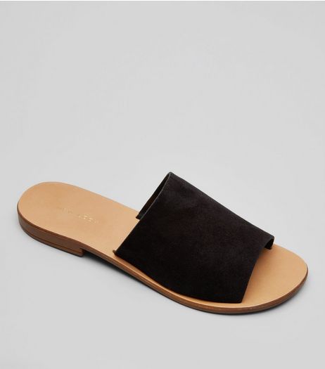 Black Suede Mules | New Look