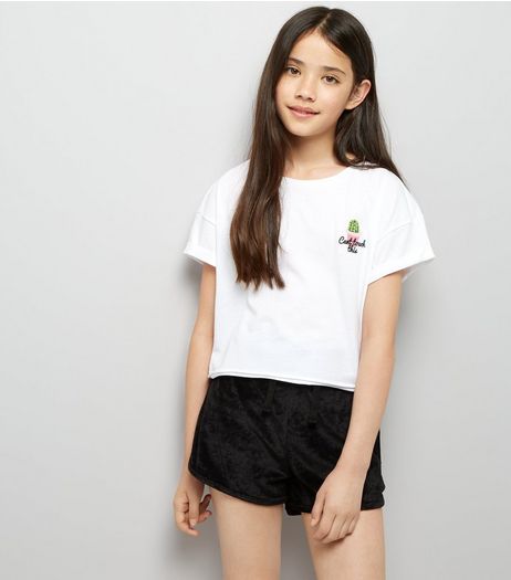 Teens Black Towelling Shorts | New Look