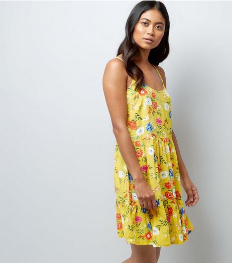 Petite Yellow Floral Print Sundress | New Look