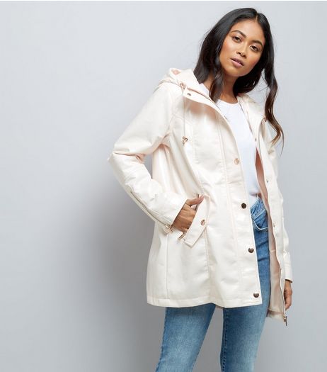 Petite Cream Hooded Anorak | New Look