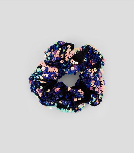 Green Mermaid Sequin Scruchie | New Look