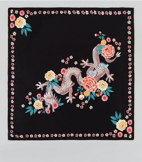 Pink Floral Dragon Bandana | New Look