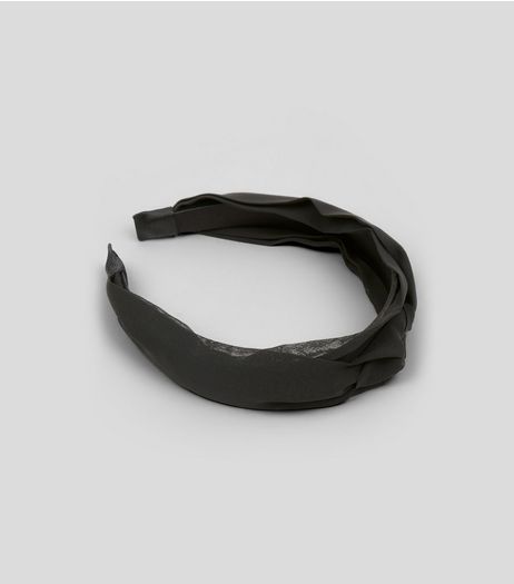 Black Knot Twist Front Headband | New Look