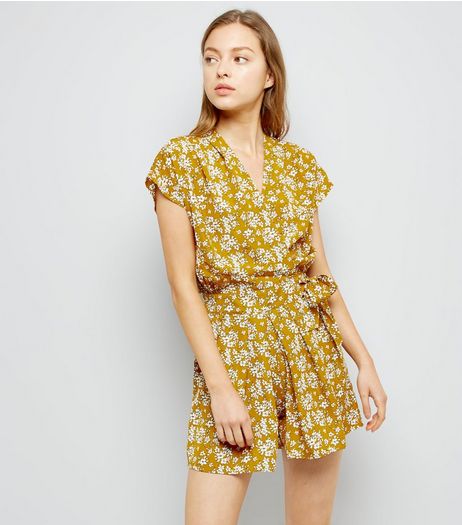 Pink Vanilla Yellow Floral Print Playsuit | New Look