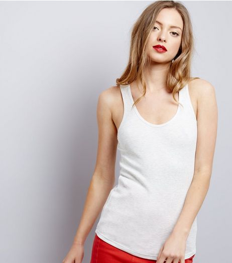 Grey Ribbed Vest | New Look